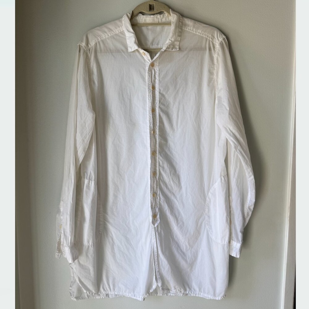 CP SHADES White Cotton Button Up Large